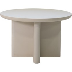 Eettafel Rond 120cm - Beige betonlook - Miso