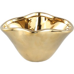 PTMD Giva Bloempot - 22 x 19 x 12 cm - Keramiek - Goud