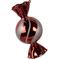 Clayre & Eef Kersthanger Ø 7x13 cm Rood Glas