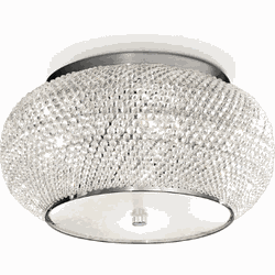 Ideal Lux - Pasha' - Plafondlamp - Metaal - E14 - Chroom