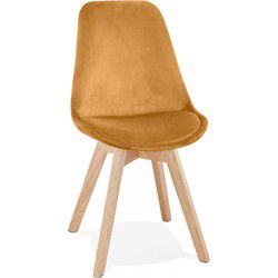 JOE mosterd fluwelen stoel 48x56x85 cm Mosterd