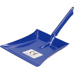 Vuilblik - voor kinderen - metaal - blauw - 13 x 10 cm - stofblik - speelgoed schoonmaakset - Stoffer en blik