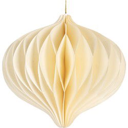 Clayre & Eef Kersthanger Beige Papier