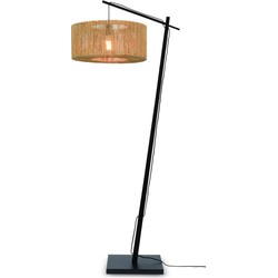 Vloerlamp Iguazu - Bamboe Zwart/Jute - 73x50x176cm