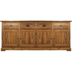 HSM Collection-Dressoir 4 Deur 4 La-200x55x85-Naturel-Teak