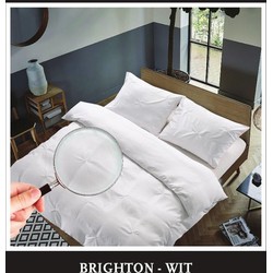 Hotel Home Collection - Dekbedovertrek - Brighton - 200x200/220 +2*60x70 cm - Wit