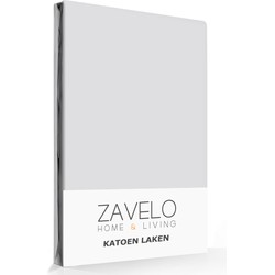 Zavelo Laken Basics Licht Grijs (Katoen)-1-persoons (150x250 cm)