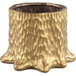 PTMD Inder Ronde Bloempot - 25 x 18,5 x 18,5 cm - Keramiek - Goud