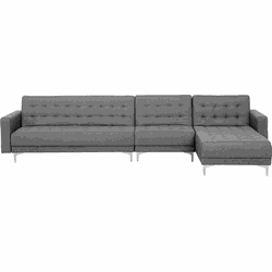 Beliani ABERDEEN - Modulaire Sofa-Grijs-Polyester