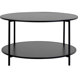 Salontafel 80cm Zwart - Metaal - Tafel Vita