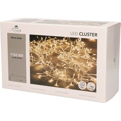 Clusterverlichting warm wit buiten 1152 lampjes met timer kerstverlichting - Kerstverlichting kerstboom