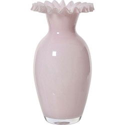Vaas glas d15h29 cm roze