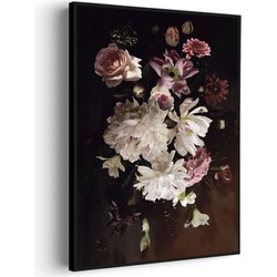 Muurwerken Akoestisch Schilderij - Modern Stil Leven Bloemen 02 - Geluidsdempend Wandpaneel - Wanddecoratie - Geluidsisolatie - PRO (AW 0.90) S (50X70)