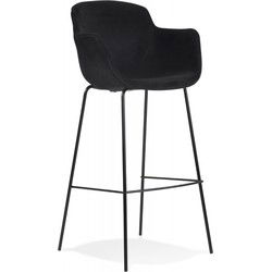Barkruk met armleuningen LARISSA 59x54x1075 cm Zwart