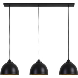 Hanglamp KYLIE mat - Zwart-Goud - 3-Lichtpunten
