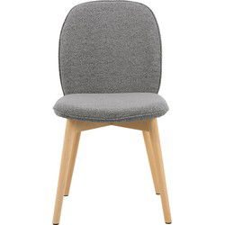 Eetkamerstoel Grijs - Zithoogte 50cm - Sterridge Monza - Set van 2