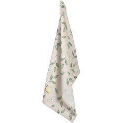 Clayre & Eef Theedoek 50x70 cm Beige Geel Katoen Citroen