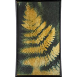 PTMD Loro Black gold fern leaf wall panel rectangle