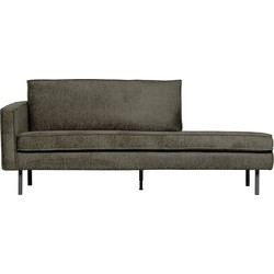 BePureHome Daybed Left Rodeo - Structure Velvet - Frost - 85x203x86