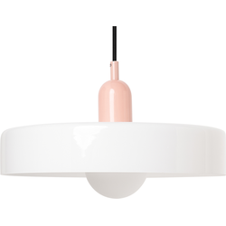Beliani PAALA - Hanglamp-Wit-Glas