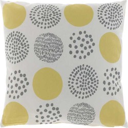 Unique Living - Kussen Ties 45x45cm Soft Yellow