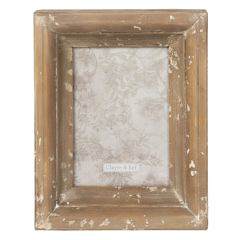 Clayre & Eef Fotolijst  13x18 cm Bruin Hout Rechthoek Fotokader - 