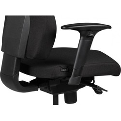 Pippa Design bureaustoel stof met hoofdsteun - zwart