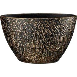 Mica Decorations Bloempot Arthur - 41x20x26 cm - Terracotta - Goud