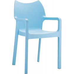 Design terrasstoel VIVA 57x53x84 cm Blauw