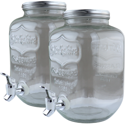 OTIX Drankdispenser - Limonadetap - Glas - 4l - 2 stuks