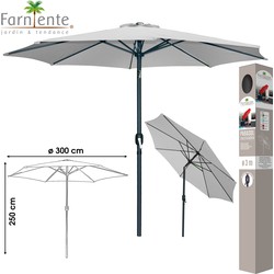 Urban Living Farniente - Parasol - Licht Grijs - ø300cm - Urban Living Parasol