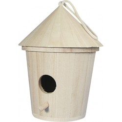 2x stuks Hobby vogelhuisjes 16 cm - Vogelhuisjes