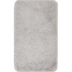 Badkamer Vloerkleed, Douchemat, Toiletmat - Machinewasbar Antislip Hoogpolig Badkleed JUNE - LichtGrijs - 80x50 cm