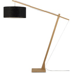 Vloerlamp Montblanc - Bamboe/Zwart - 175x60x207cm