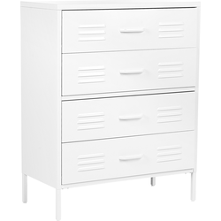 Beliani ENAGO - Commode-Wit-Staal