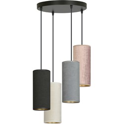 retro hanglamp Rizzo Zwart 4-lichts  - Øcm