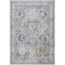 Vintage Oosters Tapijt CAMILA - Grijs/Blauw/Bruin - 200x275 cm