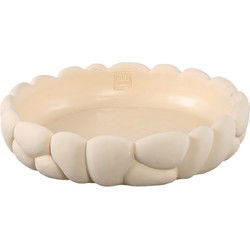 PTMD Schaal Mikay - 40x40x9 cm - Cement - Wit