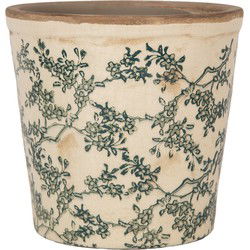Clayre & Eef Bloempot Beige Keramiek Bloemen