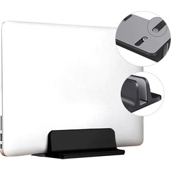 QUVIO Verticale laptop standaard aluminium zwart