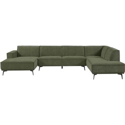 Tower living Leeds Chaise Lounge L + 2,5 seater no arm - Ottoman R Bottle Green