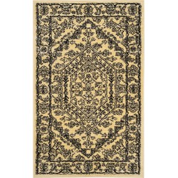 Safavieh Medallion Indoor Woven Area Rug, Adirondack Collection, ADR108, in Gold & Black, 122 X 183 cm