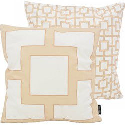 Sierkussen Graphic Chain Beige | 45 x 45 cm | Katoen/Polyester