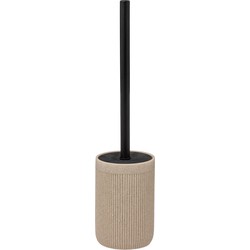 Toiletborstel met houder Nordic Stone - Beige - H40 cm