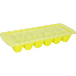 Plasticforte IJsblokjesvorm - limegroen - 1x - 12 blokjes - IJsblokjesvormen