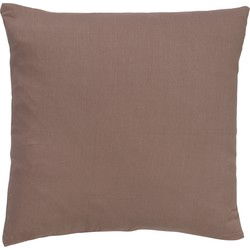 Dutch Decor JAMES - Sierkussen 45x45 cm - duurzaam katoen – effen kleur - Driftwood - taupe - Dutch Decor