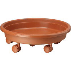 Form Plastic Plantenpot Trolley - Kunststof - Rond - 30 x 30 cm - Max 70 Kilo - Planten onderzetter