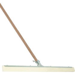 Vloertrekker/douchetrekker voor water metaal/rubber 55 cm met houten steel 130 cm - Vloertrekkers