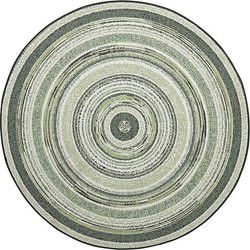 Stripes karpet - Ø160 cm - groen
