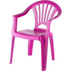 Camping Kinderstoel kunststof - fuchsia roze - 37 x 31 x 51 cm - Kinderstoelen